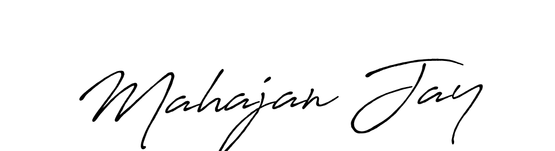 Create a beautiful signature design for name Mahajan Jay. With this signature (Antro_Vectra_Bolder) fonts, you can make a handwritten signature for free. Mahajan Jay signature style 7 images and pictures png