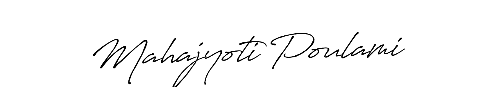 How to make Mahajyoti Poulami signature? Antro_Vectra_Bolder is a professional autograph style. Create handwritten signature for Mahajyoti Poulami name. Mahajyoti Poulami signature style 7 images and pictures png