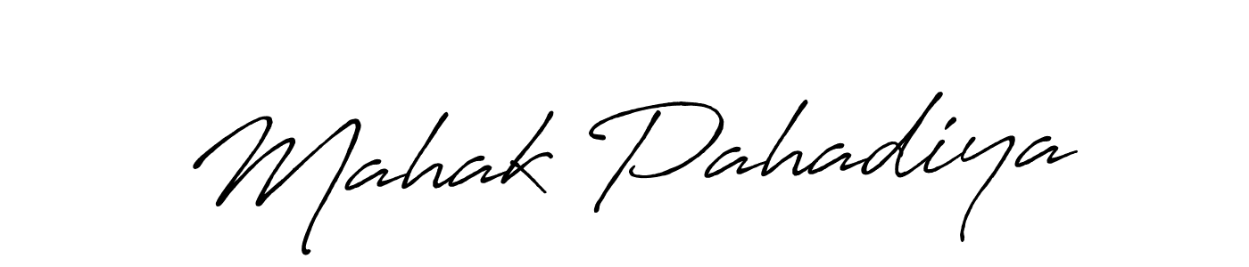How to make Mahak Pahadiya signature? Antro_Vectra_Bolder is a professional autograph style. Create handwritten signature for Mahak Pahadiya name. Mahak Pahadiya signature style 7 images and pictures png