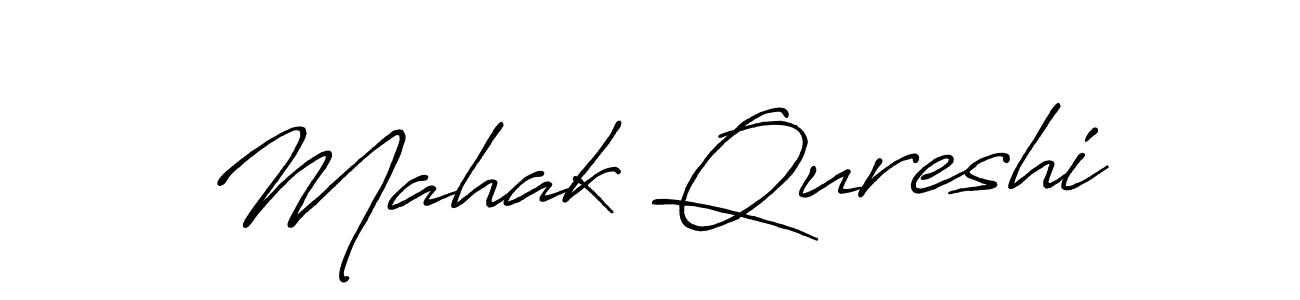 Mahak Qureshi stylish signature style. Best Handwritten Sign (Antro_Vectra_Bolder) for my name. Handwritten Signature Collection Ideas for my name Mahak Qureshi. Mahak Qureshi signature style 7 images and pictures png