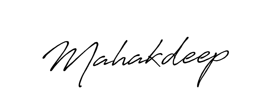 Mahakdeep stylish signature style. Best Handwritten Sign (Antro_Vectra_Bolder) for my name. Handwritten Signature Collection Ideas for my name Mahakdeep. Mahakdeep signature style 7 images and pictures png