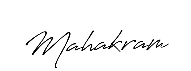 You should practise on your own different ways (Antro_Vectra_Bolder) to write your name (Mahakram) in signature. don't let someone else do it for you. Mahakram signature style 7 images and pictures png