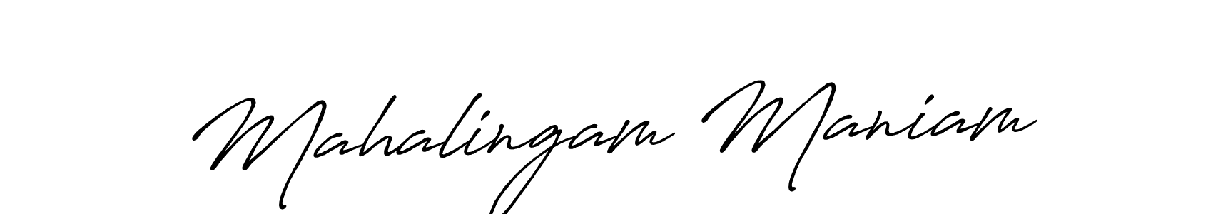 It looks lik you need a new signature style for name Mahalingam Maniam. Design unique handwritten (Antro_Vectra_Bolder) signature with our free signature maker in just a few clicks. Mahalingam Maniam signature style 7 images and pictures png