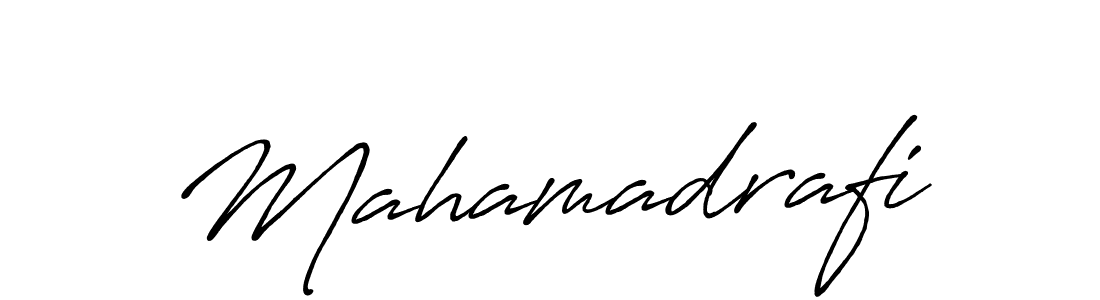 Use a signature maker to create a handwritten signature online. With this signature software, you can design (Antro_Vectra_Bolder) your own signature for name Mahamadrafi. Mahamadrafi signature style 7 images and pictures png