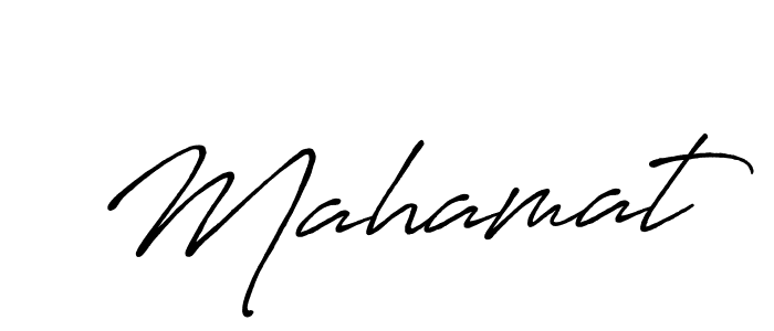 Use a signature maker to create a handwritten signature online. With this signature software, you can design (Antro_Vectra_Bolder) your own signature for name Mahamat. Mahamat signature style 7 images and pictures png