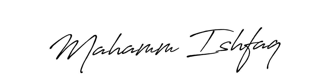 Antro_Vectra_Bolder is a professional signature style that is perfect for those who want to add a touch of class to their signature. It is also a great choice for those who want to make their signature more unique. Get Mahamm Ishfaq name to fancy signature for free. Mahamm Ishfaq signature style 7 images and pictures png