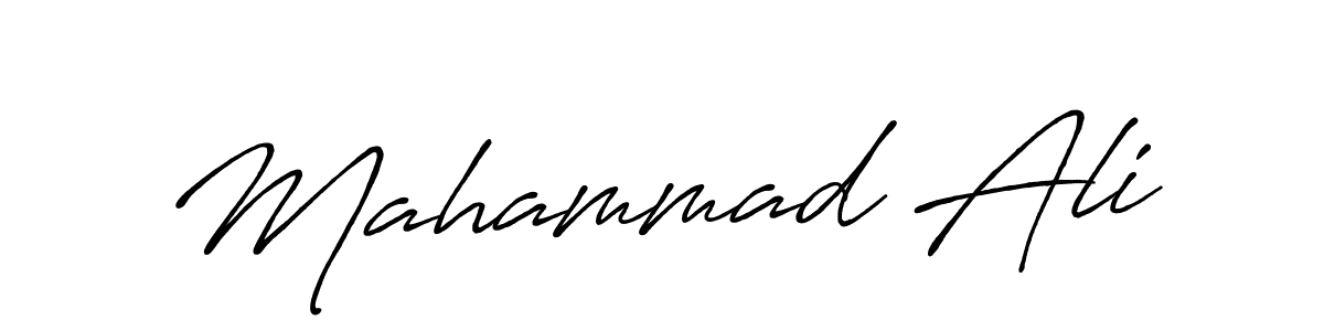 How to make Mahammad Ali name signature. Use Antro_Vectra_Bolder style for creating short signs online. This is the latest handwritten sign. Mahammad Ali signature style 7 images and pictures png