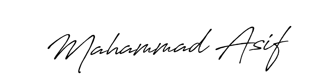 Design your own signature with our free online signature maker. With this signature software, you can create a handwritten (Antro_Vectra_Bolder) signature for name Mahammad Asif. Mahammad Asif signature style 7 images and pictures png