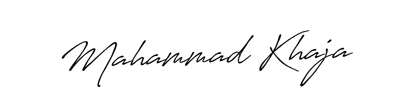 Make a beautiful signature design for name Mahammad Khaja. With this signature (Antro_Vectra_Bolder) style, you can create a handwritten signature for free. Mahammad Khaja signature style 7 images and pictures png