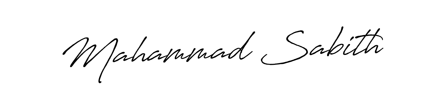 The best way (Antro_Vectra_Bolder) to make a short signature is to pick only two or three words in your name. The name Mahammad Sabith include a total of six letters. For converting this name. Mahammad Sabith signature style 7 images and pictures png