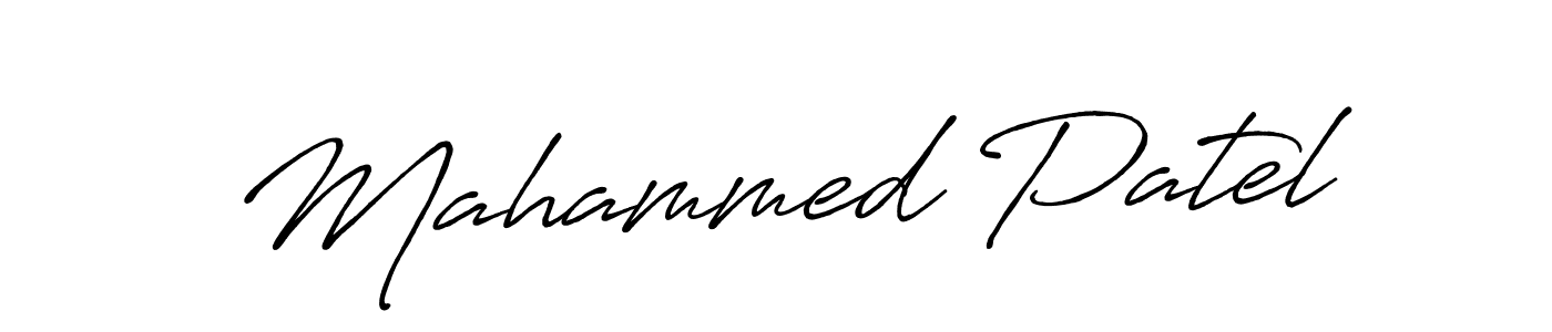 Make a beautiful signature design for name Mahammed Patel. With this signature (Antro_Vectra_Bolder) style, you can create a handwritten signature for free. Mahammed Patel signature style 7 images and pictures png