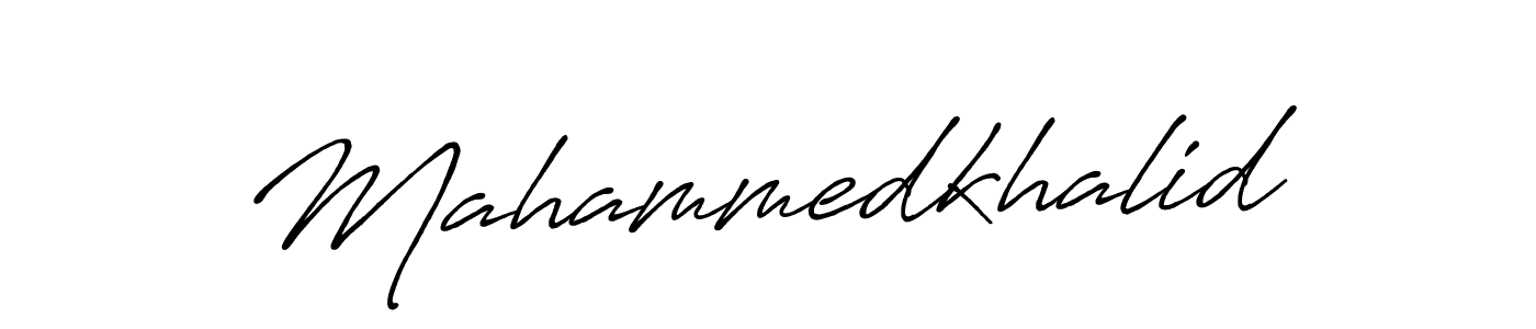 Design your own signature with our free online signature maker. With this signature software, you can create a handwritten (Antro_Vectra_Bolder) signature for name Mahammedkhalid. Mahammedkhalid signature style 7 images and pictures png