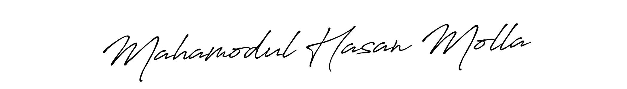 Make a short Mahamodul Hasan Molla signature style. Manage your documents anywhere anytime using Antro_Vectra_Bolder. Create and add eSignatures, submit forms, share and send files easily. Mahamodul Hasan Molla signature style 7 images and pictures png