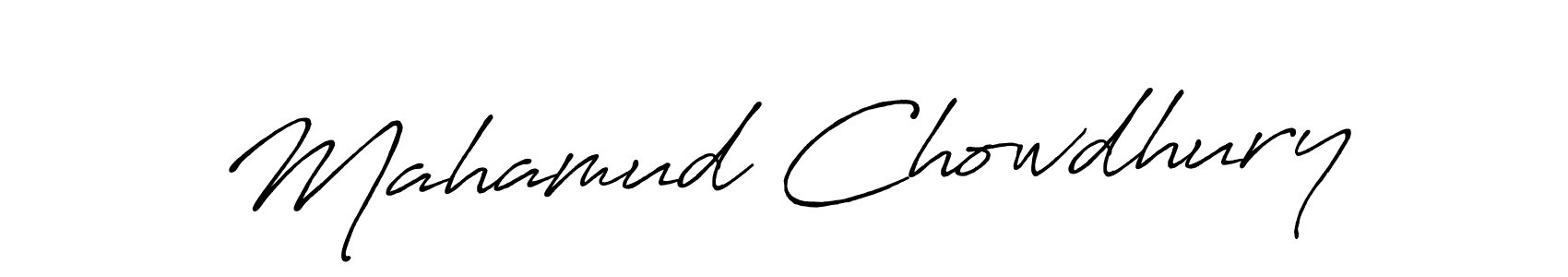 Mahamud Chowdhury stylish signature style. Best Handwritten Sign (Antro_Vectra_Bolder) for my name. Handwritten Signature Collection Ideas for my name Mahamud Chowdhury. Mahamud Chowdhury signature style 7 images and pictures png