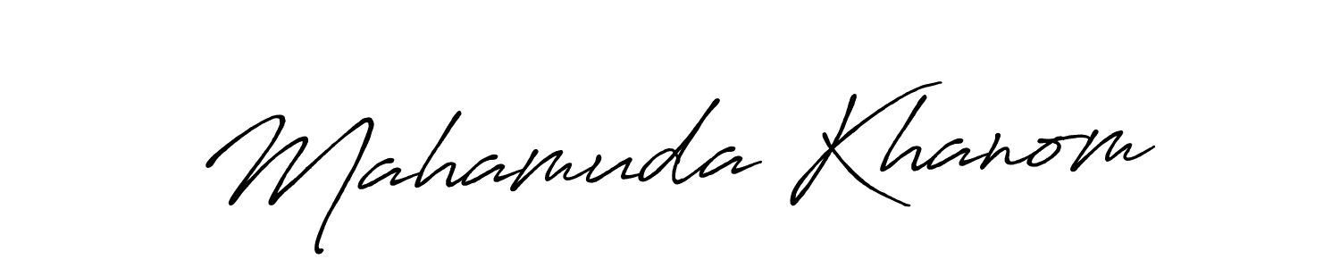 Mahamuda Khanom stylish signature style. Best Handwritten Sign (Antro_Vectra_Bolder) for my name. Handwritten Signature Collection Ideas for my name Mahamuda Khanom. Mahamuda Khanom signature style 7 images and pictures png