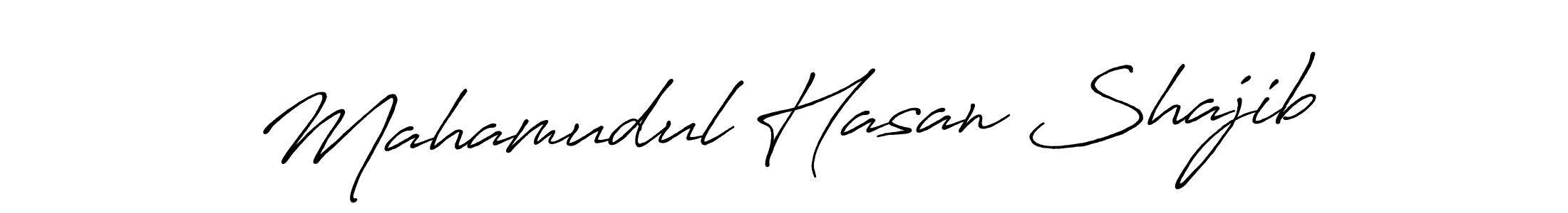 Create a beautiful signature design for name Mahamudul Hasan Shajib. With this signature (Antro_Vectra_Bolder) fonts, you can make a handwritten signature for free. Mahamudul Hasan Shajib signature style 7 images and pictures png