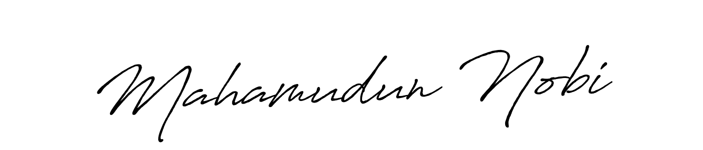 Make a beautiful signature design for name Mahamudun Nobi. With this signature (Antro_Vectra_Bolder) style, you can create a handwritten signature for free. Mahamudun Nobi signature style 7 images and pictures png