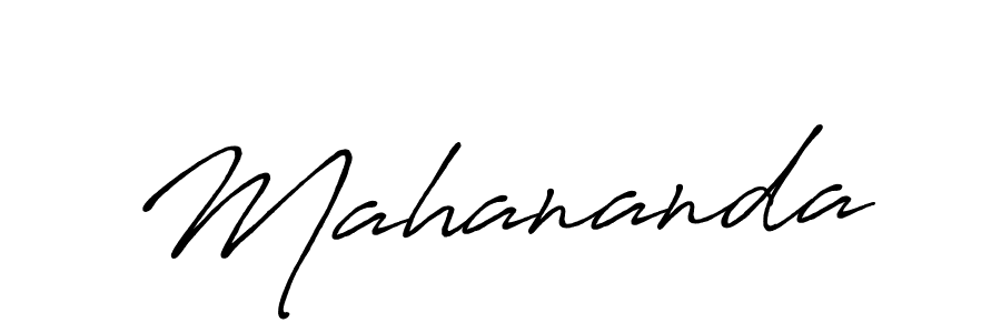 Also You can easily find your signature by using the search form. We will create Mahananda name handwritten signature images for you free of cost using Antro_Vectra_Bolder sign style. Mahananda signature style 7 images and pictures png