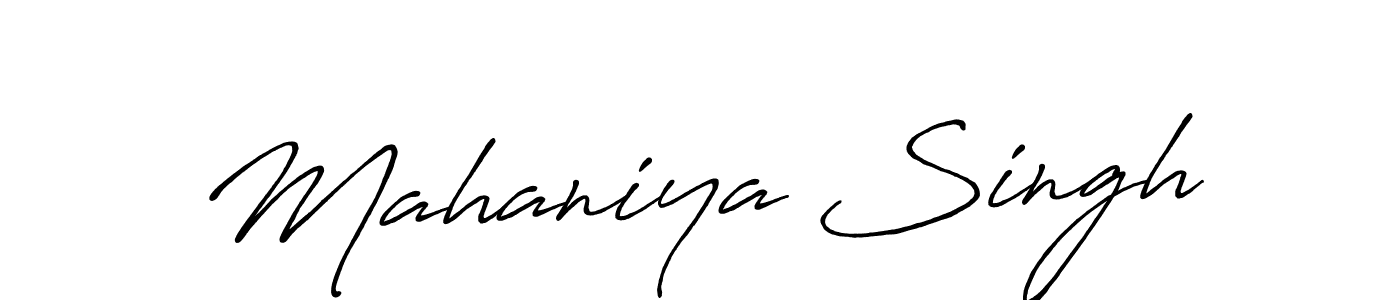 Make a beautiful signature design for name Mahaniya Singh. Use this online signature maker to create a handwritten signature for free. Mahaniya Singh signature style 7 images and pictures png