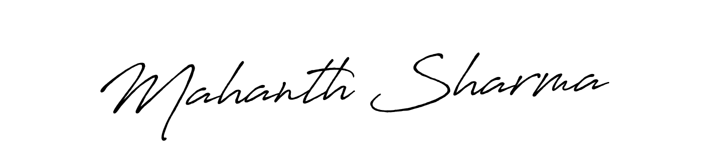 The best way (Antro_Vectra_Bolder) to make a short signature is to pick only two or three words in your name. The name Mahanth Sharma include a total of six letters. For converting this name. Mahanth Sharma signature style 7 images and pictures png