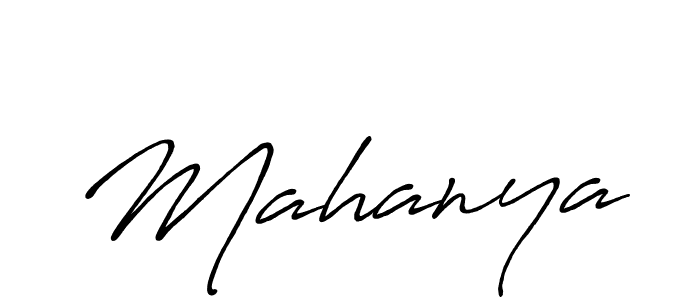 Create a beautiful signature design for name Mahanya. With this signature (Antro_Vectra_Bolder) fonts, you can make a handwritten signature for free. Mahanya signature style 7 images and pictures png