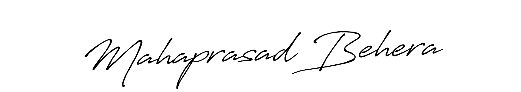 Make a beautiful signature design for name Mahaprasad Behera. With this signature (Antro_Vectra_Bolder) style, you can create a handwritten signature for free. Mahaprasad Behera signature style 7 images and pictures png