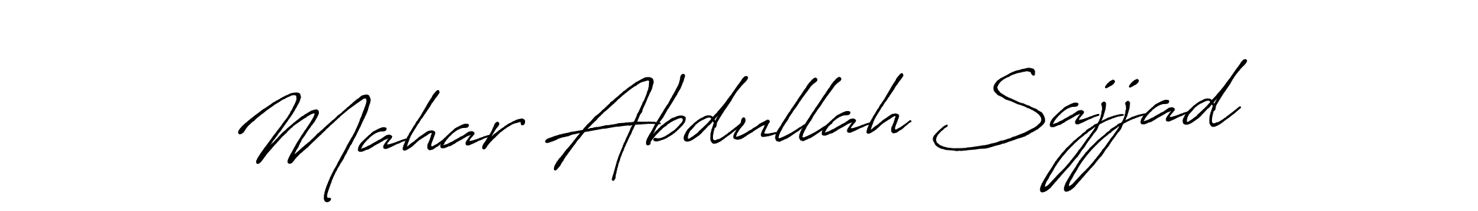 How to make Mahar Abdullah Sajjad signature? Antro_Vectra_Bolder is a professional autograph style. Create handwritten signature for Mahar Abdullah Sajjad name. Mahar Abdullah Sajjad signature style 7 images and pictures png