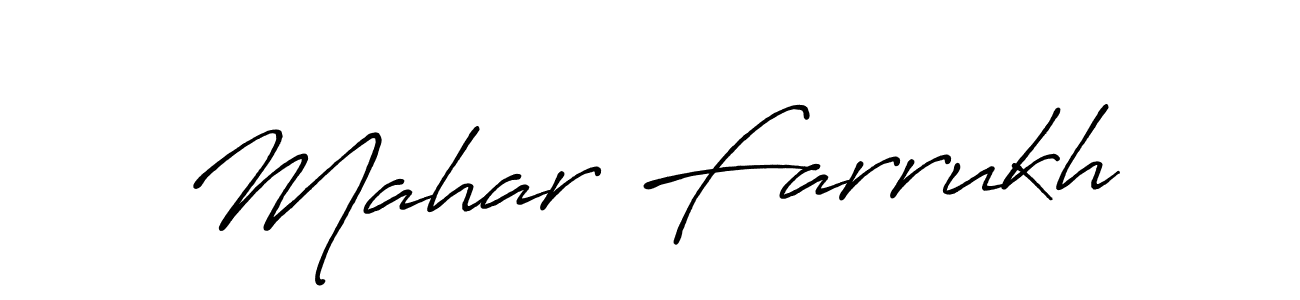 You should practise on your own different ways (Antro_Vectra_Bolder) to write your name (Mahar Farrukh) in signature. don't let someone else do it for you. Mahar Farrukh signature style 7 images and pictures png