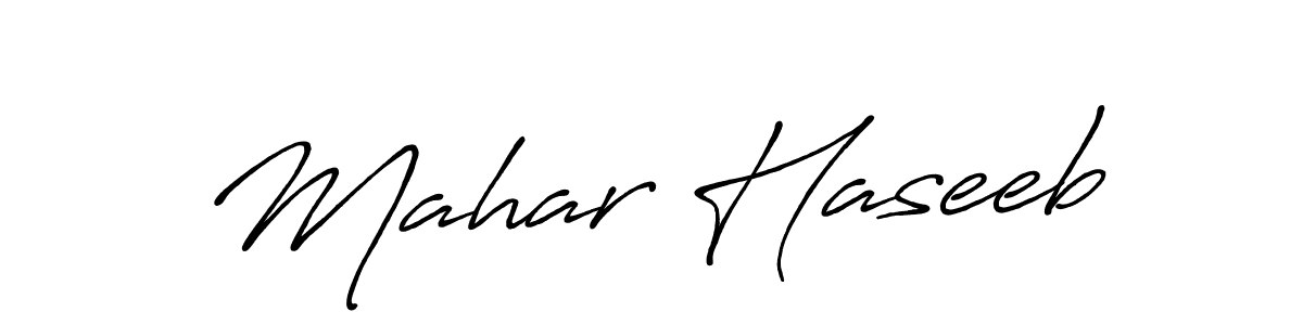 Similarly Antro_Vectra_Bolder is the best handwritten signature design. Signature creator online .You can use it as an online autograph creator for name Mahar Haseeb. Mahar Haseeb signature style 7 images and pictures png