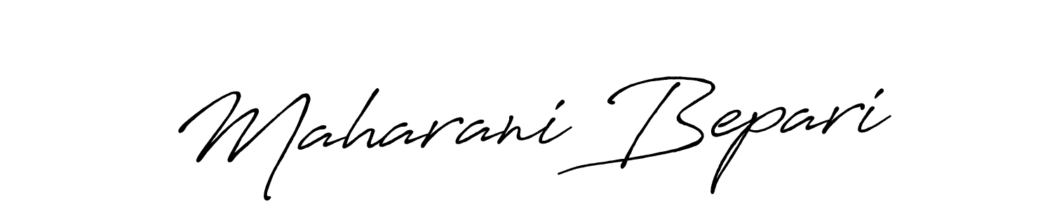 Use a signature maker to create a handwritten signature online. With this signature software, you can design (Antro_Vectra_Bolder) your own signature for name Maharani Bepari. Maharani Bepari signature style 7 images and pictures png