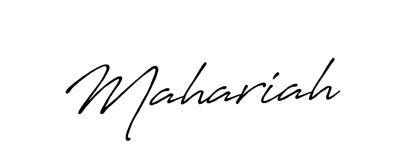 Make a beautiful signature design for name Mahariah. With this signature (Antro_Vectra_Bolder) style, you can create a handwritten signature for free. Mahariah signature style 7 images and pictures png