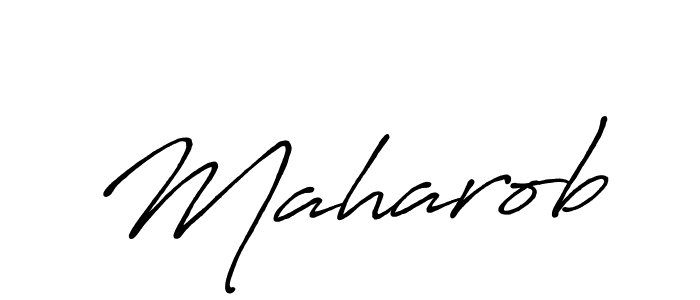 Use a signature maker to create a handwritten signature online. With this signature software, you can design (Antro_Vectra_Bolder) your own signature for name Maharob. Maharob signature style 7 images and pictures png