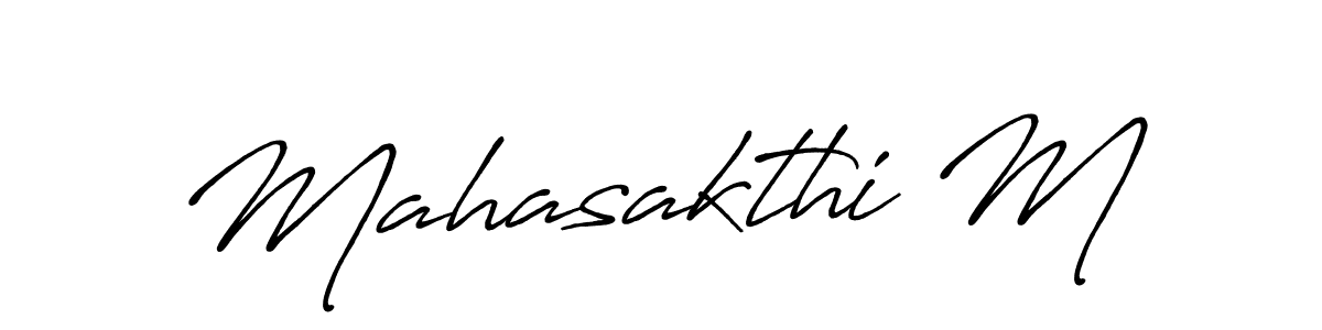 Also we have Mahasakthi M name is the best signature style. Create professional handwritten signature collection using Antro_Vectra_Bolder autograph style. Mahasakthi M signature style 7 images and pictures png