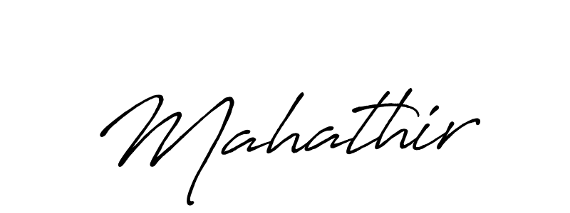 Use a signature maker to create a handwritten signature online. With this signature software, you can design (Antro_Vectra_Bolder) your own signature for name Mahathir. Mahathir signature style 7 images and pictures png