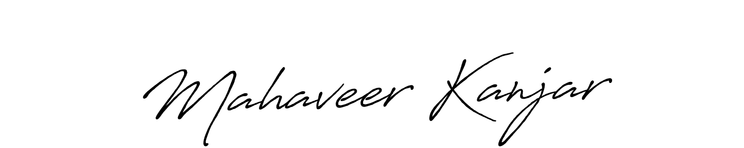 Make a beautiful signature design for name Mahaveer Kanjar. With this signature (Antro_Vectra_Bolder) style, you can create a handwritten signature for free. Mahaveer Kanjar signature style 7 images and pictures png
