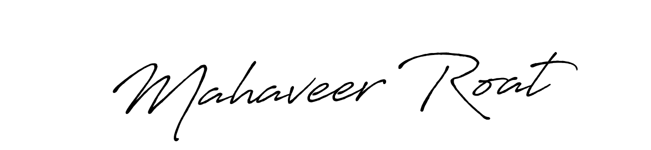 Create a beautiful signature design for name Mahaveer Roat. With this signature (Antro_Vectra_Bolder) fonts, you can make a handwritten signature for free. Mahaveer Roat signature style 7 images and pictures png