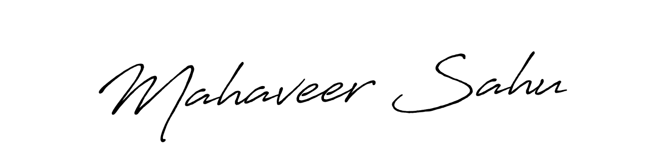 How to make Mahaveer Sahu name signature. Use Antro_Vectra_Bolder style for creating short signs online. This is the latest handwritten sign. Mahaveer Sahu signature style 7 images and pictures png