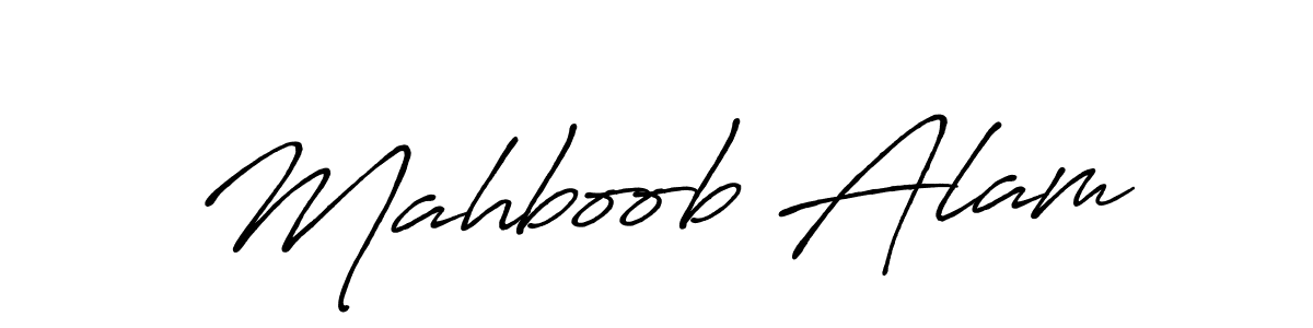 Design your own signature with our free online signature maker. With this signature software, you can create a handwritten (Antro_Vectra_Bolder) signature for name Mahboob Alam. Mahboob Alam signature style 7 images and pictures png