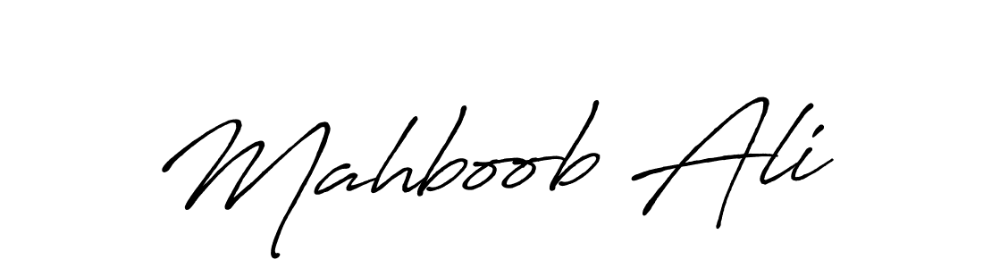 Use a signature maker to create a handwritten signature online. With this signature software, you can design (Antro_Vectra_Bolder) your own signature for name Mahboob Ali. Mahboob Ali signature style 7 images and pictures png