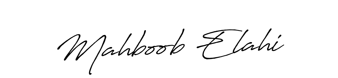 Also You can easily find your signature by using the search form. We will create Mahboob Elahi name handwritten signature images for you free of cost using Antro_Vectra_Bolder sign style. Mahboob Elahi signature style 7 images and pictures png