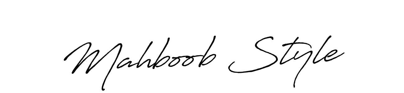 How to make Mahboob Style name signature. Use Antro_Vectra_Bolder style for creating short signs online. This is the latest handwritten sign. Mahboob Style signature style 7 images and pictures png