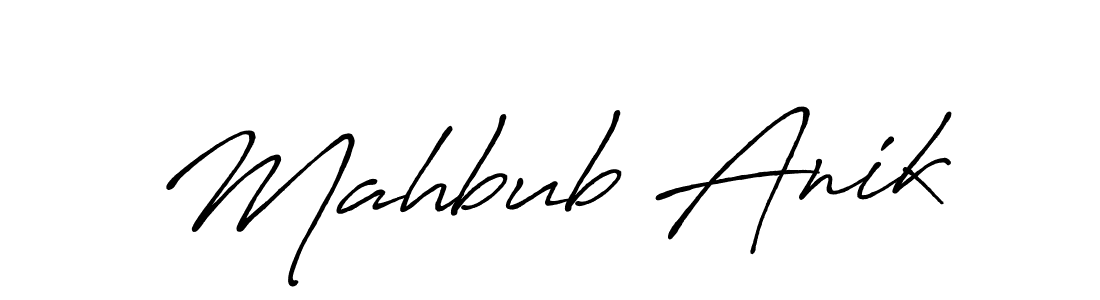 You should practise on your own different ways (Antro_Vectra_Bolder) to write your name (Mahbub Anik) in signature. don't let someone else do it for you. Mahbub Anik signature style 7 images and pictures png