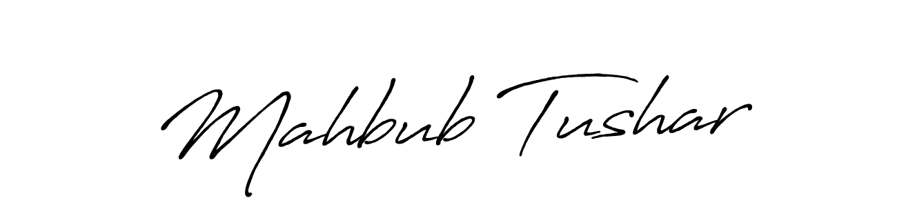 if you are searching for the best signature style for your name Mahbub Tushar. so please give up your signature search. here we have designed multiple signature styles  using Antro_Vectra_Bolder. Mahbub Tushar signature style 7 images and pictures png