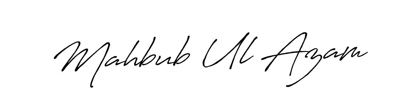 Mahbub Ul Azam stylish signature style. Best Handwritten Sign (Antro_Vectra_Bolder) for my name. Handwritten Signature Collection Ideas for my name Mahbub Ul Azam. Mahbub Ul Azam signature style 7 images and pictures png