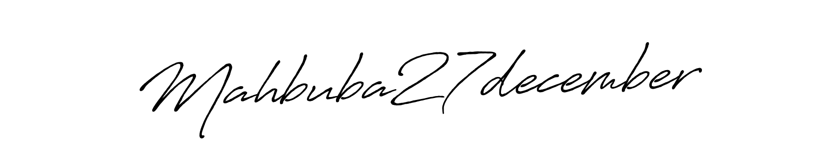 Antro_Vectra_Bolder is a professional signature style that is perfect for those who want to add a touch of class to their signature. It is also a great choice for those who want to make their signature more unique. Get Mahbuba27december name to fancy signature for free. Mahbuba27december signature style 7 images and pictures png