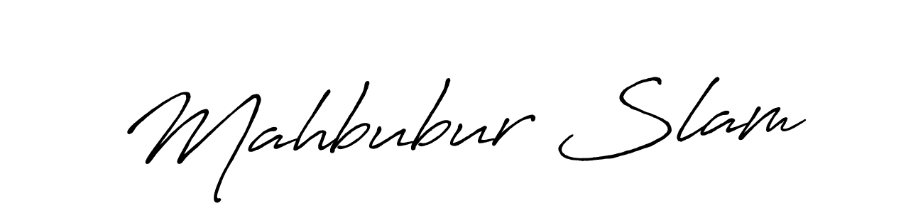 if you are searching for the best signature style for your name Mahbubur Slam. so please give up your signature search. here we have designed multiple signature styles  using Antro_Vectra_Bolder. Mahbubur Slam signature style 7 images and pictures png