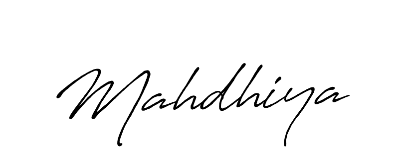 How to make Mahdhiya name signature. Use Antro_Vectra_Bolder style for creating short signs online. This is the latest handwritten sign. Mahdhiya signature style 7 images and pictures png