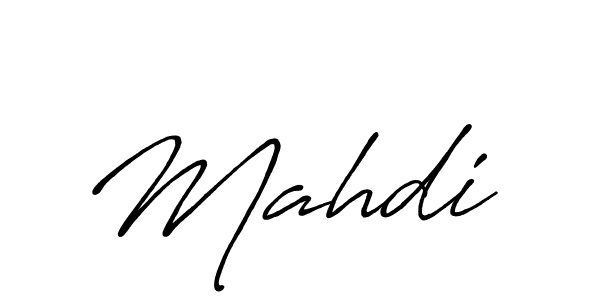 How to make Mahdi  name signature. Use Antro_Vectra_Bolder style for creating short signs online. This is the latest handwritten sign. Mahdi  signature style 7 images and pictures png