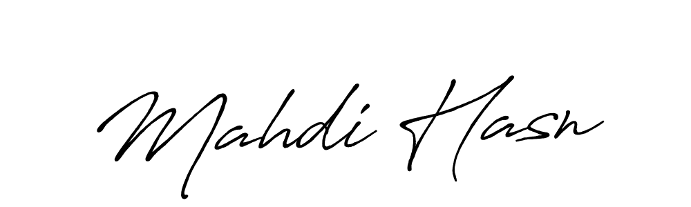 How to make Mahdi Hasn name signature. Use Antro_Vectra_Bolder style for creating short signs online. This is the latest handwritten sign. Mahdi Hasn signature style 7 images and pictures png