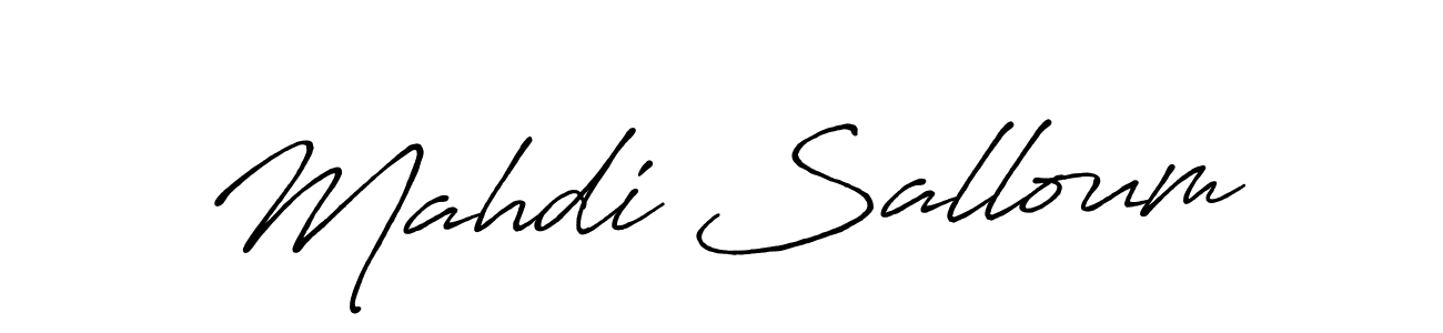 It looks lik you need a new signature style for name Mahdi Salloum. Design unique handwritten (Antro_Vectra_Bolder) signature with our free signature maker in just a few clicks. Mahdi Salloum signature style 7 images and pictures png